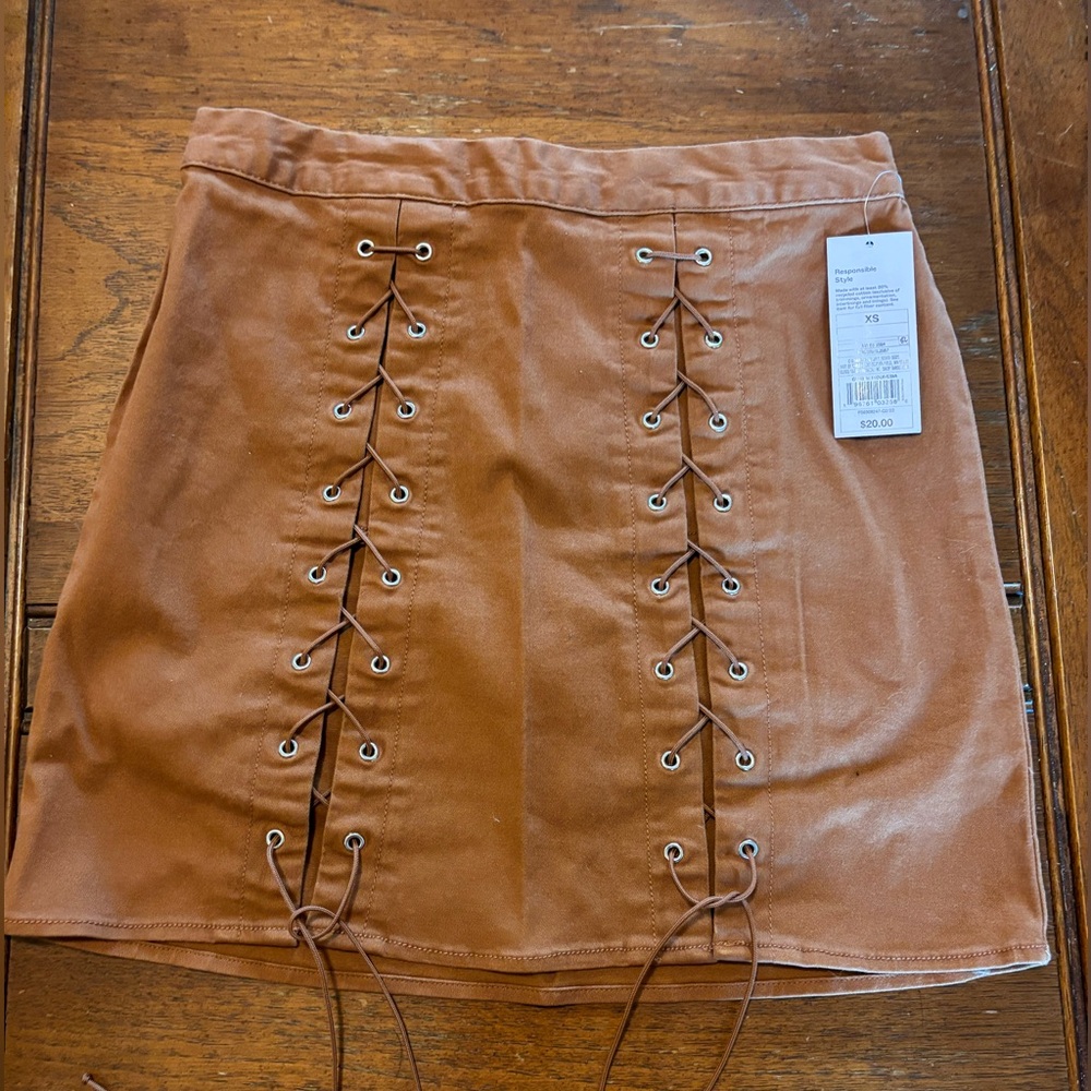 Wild Fable extra small lace tie up mini skirt new with tags